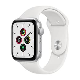 Apple Watch (Series 4) 2018 GPS 44mm - Hliníková Strieborná - Sport band Biela
