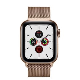 Apple Watch (Series 5) 2019 GPS + mobilná sieť 44mm - Hliníková Zlatá - Milánsky Zlatá