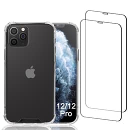 Obal iPhone 12/iPhone 12 Pro a 2 ochranna obrazovky - Recyklovaný plast - Priehľadná
