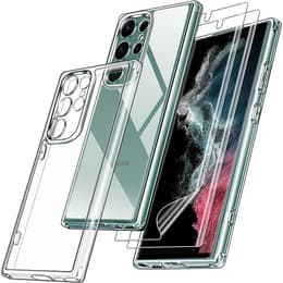 Obal Galaxy S23 Ultra a 2 ochranna obrazovky - TPU - Priehľadná