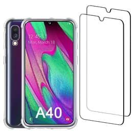 Obal Galaxy A40 a 2 ochranna obrazovky - Recyklovaný plast - Priehľadná