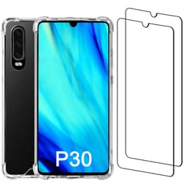 Obal Huawei P30 a 2 ochranna obrazovky - Recyklovaný plast - Priehľadná