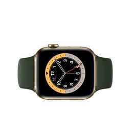 Apple Watch (Series 6) 2020 GPS + mobilná sieť 44mm - Nerezová Zlatá - Sport band Zelená