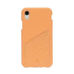 Obal iPhone XR - Prírodný materiál - Melónovo oranžová
