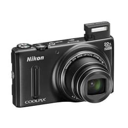 Kompakt - Nikon CoolPix S9600 - Čierna + Nikon Nikkor 22X Wide optical zoom 25-300mm f/3.4-6.3 ED VR