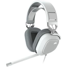Slúchadlá Corsair HS80 Potláčanie hluku gaming drôtové + bezdrôtové Mikrofón - Biela