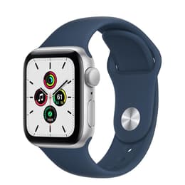 Apple Watch (Series 6) 2020 GPS 40mm - Hliníková Strieborná - Sport loop Modrá