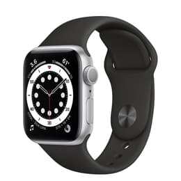 Apple Watch (Series 6) 2020 GPS + mobilná sieť 40mm - Hliníková Strieborná - Sport Loop Čierna