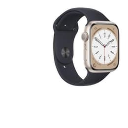 Apple Watch Series 8 (2022) GPS 45 mm - Hliníková Starlight - Sport band Čierna