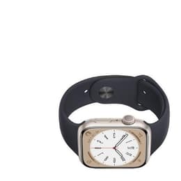 Apple Watch Series 8 (2022) GPS 45 mm - Hliníková Starlight - Sport band Čierna