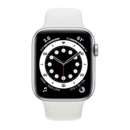 Apple Watch (Series 6) 2020 GPS + mobilná sieť 44mm - Nerezová Strieborná - Sport loop Biela