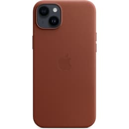 Apple Priehľadný obal iPhone 14 Plus - Magsafe - Koža Hnedá