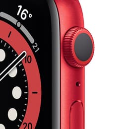Apple Watch (Series 6) 2020 GPS 44mm - Hliníková Červená - Sport band Čierna