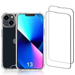 Obal iPhone 13 a 2 ochranna obrazovky - Recyklovaný plast - Priehľadná