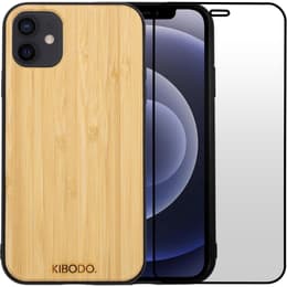 Obal iPhone 12/12 Pro a ochranný displej - Drevo - Hnedá