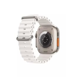Apple Watch (Ultra) 2022 GPS + mobilná sieť 49mm - Titánová Sivá - Oceánska kapela Biela