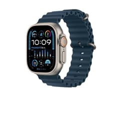 Apple Watch Ultra 2 (2023) GPS + mobilná sieť 49 mm - Titánová Prírodný titán - Oceánska kapela Modrá