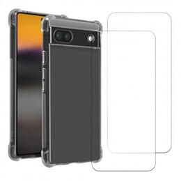 Obal Google Pixel 6a a 2 ochranna obrazovky - TPU - Priehľadná