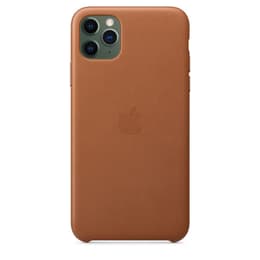 Apple Kožený obal iPhone 11 Pro Max - Koža Hnedá