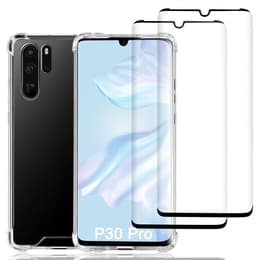 Obal Huawei P30 Pro a 2 ochranna obrazovky - Recyklovaný plast - Priehľadná
