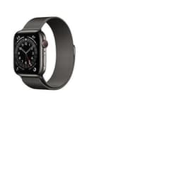 Apple Watch (Series 7) 2021 GPS + mobilná sieť 45mm - Hliníková Čierna - Milanese loop Strieborná