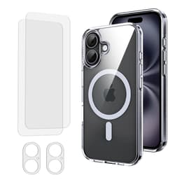 Obal Phone 16 a 2 ochranna obrazovky - TPU - Priehľadná