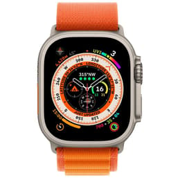 Apple Watch (Ultra) 2022 GPS + mobilná sieť 49mm - Titánová Sivá - Alpská slučka Oranžová