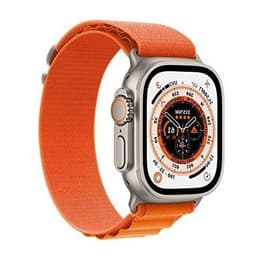 Apple Watch (Ultra) 2022 GPS + mobilná sieť 49mm - Titánová Sivá - Alpská slučka Oranžová