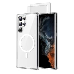 Obal Galaxy S22 Ultra a 2 ochranna obrazovky - TPU - Priehľadná