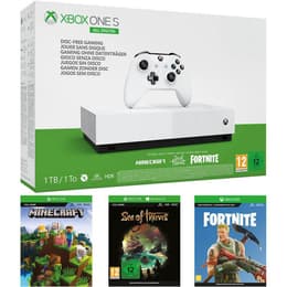 Xbox One S 1000GB - Biela - Limitovaná edícia All Digital + Sea of Thieves + Fortnite + Minecraft