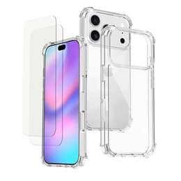 Obal iPhone 17 Pro a 2 ochranna obrazovky - TPU - Priehľadná
