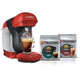 Kombinovaný espresso kávovar Machine a Cafe 1 machine a multi-boissons Tassimo BOSCH - STYLE TAS1103 rouge + 2 packs de T- Discs - 0,7 l L - Červená