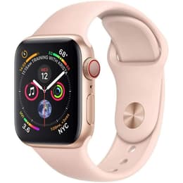 Apple Watch Series 4 (2018) GPS + mobilná sieť 44 mm - Hliníková Zlatá - Sport band Ružová