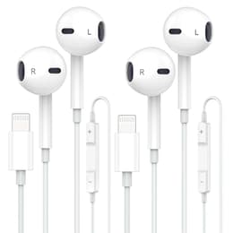 Slúchadlá Do uší Auriculares Earbud Lightning Con Mando Y Micrófono Blanco Apple Potláčanie hluku - Biela