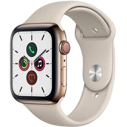 Apple Watch (Series 4) 2018 GPS + mobilná sieť 44mm - Nerezová Zlatá - Sport Loop Piesková sivá