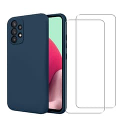 Obal Galaxy A32 5G a 2 ochranna obrazovky - TPU - Modrá