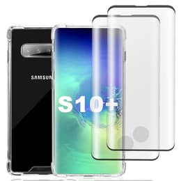 Obal Galaxy S10+ a 2 ochranna obrazovky - Recyklovaný plast - Priehľadná