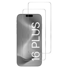 Ochranný displej iPhone 16 Plus Tvrdené sklo - Tvrdené sklo - Priehľadná