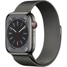 Apple Watch (Series 8) 2022 GPS + mobilná sieť 45mm - Nerezová Vesmírna šedá - Milanese loop Sivá