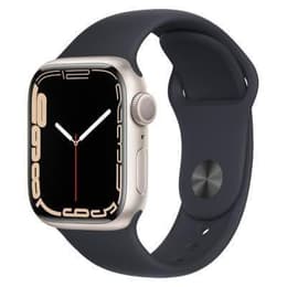 Apple Watch (Series 7) 2021 GPS 41mm - Hliníková Starlight - Sport band Čierna