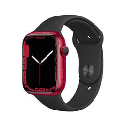 Apple Watch (Series 7) 2021 GPS 45mm - Hliníková Červená - Sport band Čierna