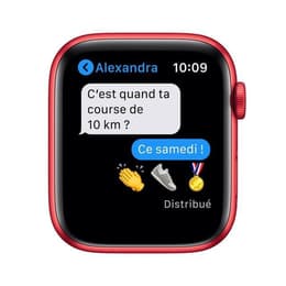 Apple Watch (Series 7) 2021 GPS 45mm - Hliníková Červená - Sport band Čierna