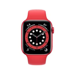 Apple Watch Series 6 (2020) GPS 44 mm - Hliníková Červená - Sport band Červená