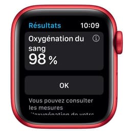 Apple Watch Series 6 (2020) GPS 44 mm - Hliníková Červená - Sport band Červená
