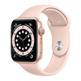 Apple Watch (Series 6) 2020 GPS + mobilná sieť 44mm - Hliníková Zlatá - Sport band Ružová