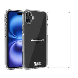 Back Market Obal iPhone 16 Plus a ochranný displej - 60% Recyklovaný plast - Priehľadná