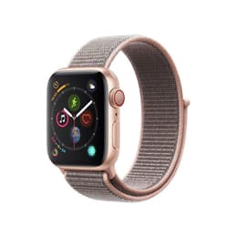 Apple Watch (Series 4) 40mm - Hliníková Ružové zlato - Tkaný nylon Ružová