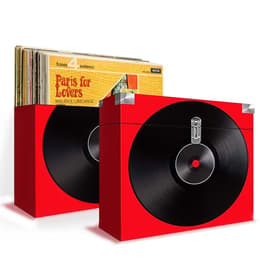 Gramofón Bmi Boîtes en carton pour le rangement de vos vinyles - Big Ben VINYLCASE04 - Dimensions 35 x 33 x 19 cm - Lot de 2