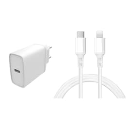 Kábel a Wallplug (USB-C + Lightning) 20W - WTK