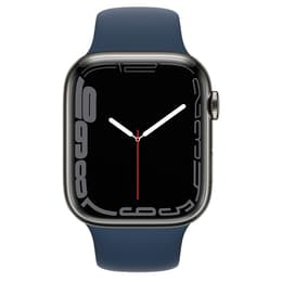 Apple Watch Series 7 (2021) GPS + mobilná sieť 41 mm - Nerezová Grafitová - Sport band Modrá